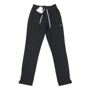 FIGS Yola High Waisted Skinny Scrub Pant Women's Small Black 31.5" Inseam NWT